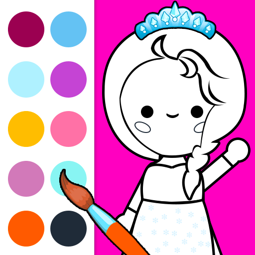 Princess Coloring Phone Logo