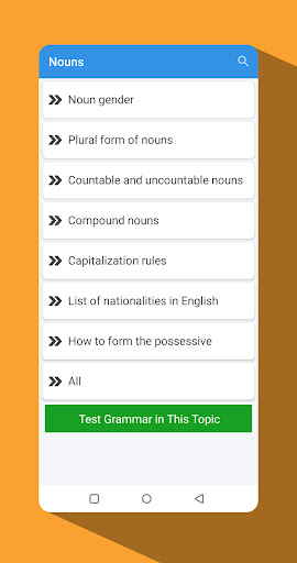 English Grammar Test Screen 2
