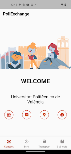 Android application UPV PoliExchange screenshort