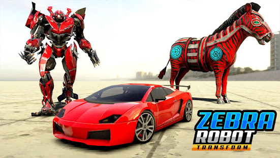 Скачать игру Zebra Robot Car Game: Car Transform Robot Games для Android бесплатно
