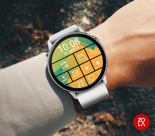 Yellow Green Tile Watch Face Screen 3