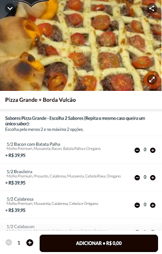 Premium Pizzas Screen 2