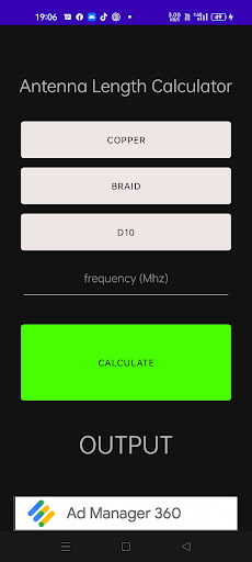 Android application Antenna Length Calculator screenshort