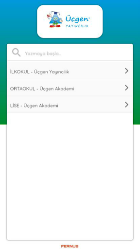 Android application Üçgen Video Çözüm screenshort
