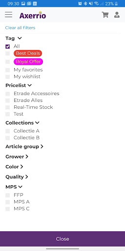 Android application Axerrio Web App screenshort