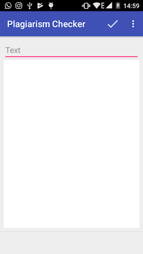 Android application Plagiarism checker screenshort