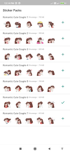 Romantic Couple Love Stickers Screen 3