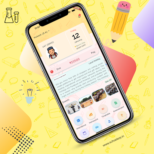 Android application SchoolEzy screenshort