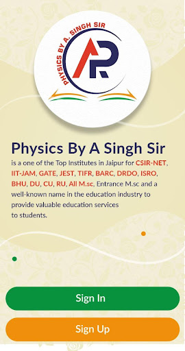 Android application Physics By A Singh Sir screenshort