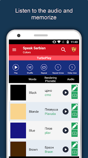 Learn Serbian Language Offline Screen 2