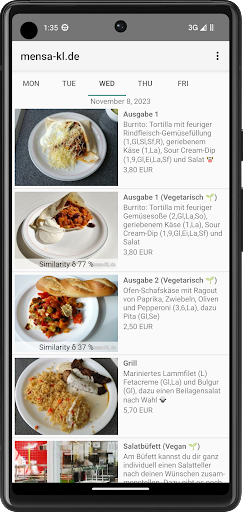 Android application Mensa-KL (RPTU) screenshort
