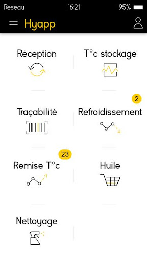 Android application Hyapp Sécurité Alimentaire screenshort
