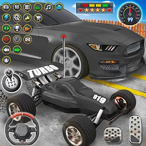 Carro de corrida jogador de jogo de mão com modelo de carro 3d e volante,  console de jogo de corrida de automóveis real, novidade crianças brinquedo