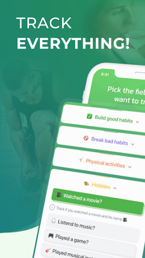 Android application Track & Analyze screenshort