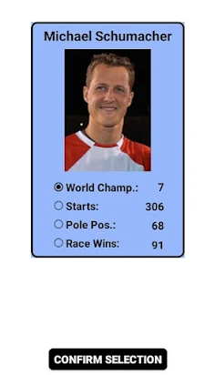 Formula One Card Game - Screenshot 3