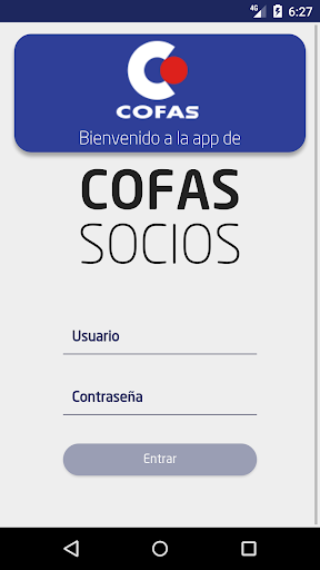 Android application Cofas Socios screenshort