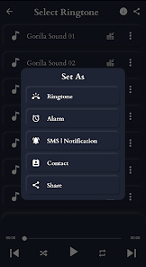 Captura de Pantalla 4 sonidos de gorila android