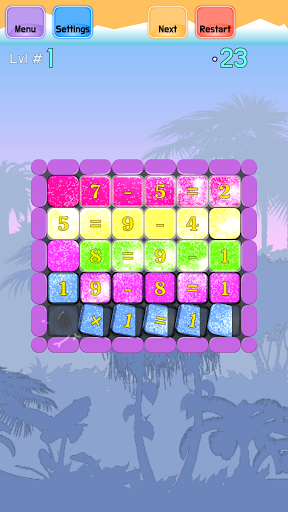 Sliding Math Puzzle - Simple E