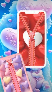 Heart Zipper Lock Screen