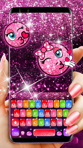 Colorful Glitter Keyboard Them Screen 2