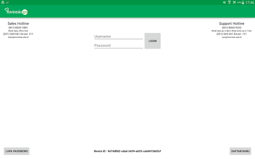 Android application Ravintola GO screenshort
