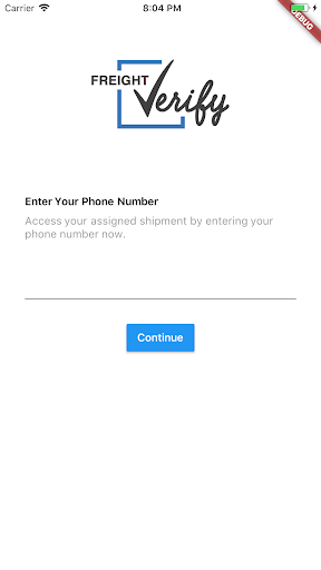 Android application FreightVerify screenshort