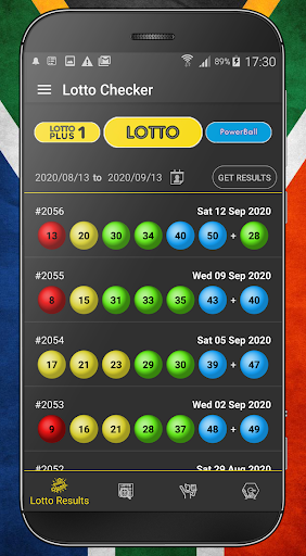 Android application South Africa Lotto Checker screenshort