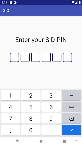 SiD - Secure Image Data Screen 3