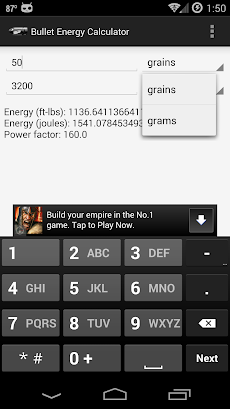 Bullet Energy Calculatorのおすすめ画像2