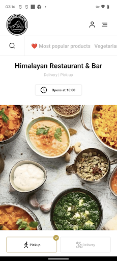 Android application Himalayan Restaurant & Bar screenshort