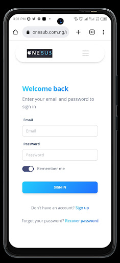 Android application Onesub - Cheap Data | Airtime screenshort
