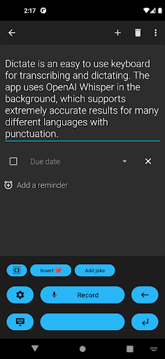 Dictate Keyboard (Whisper AI) 1