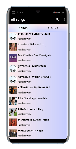 Android application Small Music Player screenshort