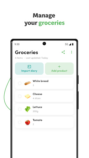 Screenshot of Calorie, Carb & Fat Counter