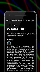 DS Tachometer, Kilometerzähler Bildschirmfoto