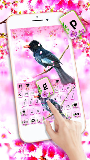 Flowers Garden Bird Keyboard T Screen 2