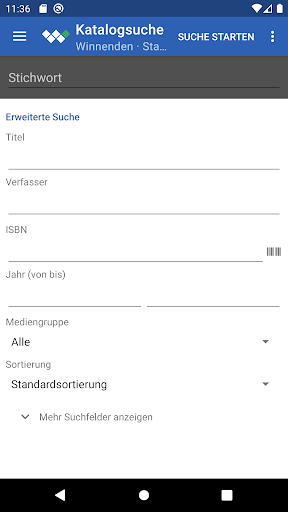 Android application Stadtbücherei Winnenden screenshort