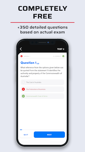 Australian Citizenship Test Screen 2