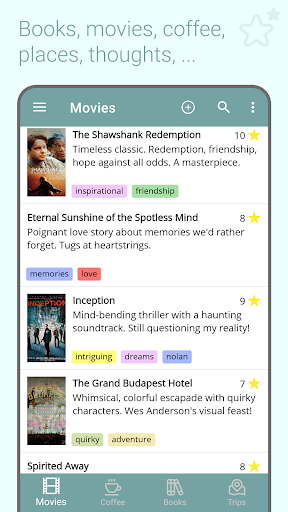 ReviewsDiary Screen 2