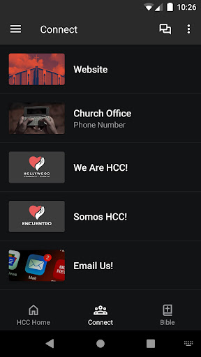 Hollywood Community Church App Screen 2