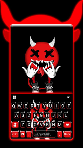 Android application Red Rocker Devil Keyboard Back screenshort