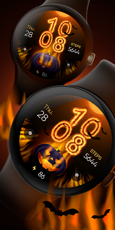 Halloween In Fire - Wear OS - New - (Android)