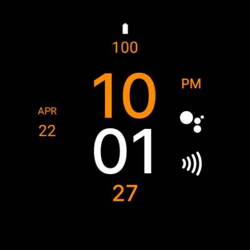 Black Minimal Watch Face Logo