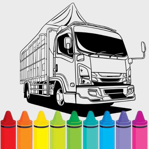 Truck Car Coloring Book