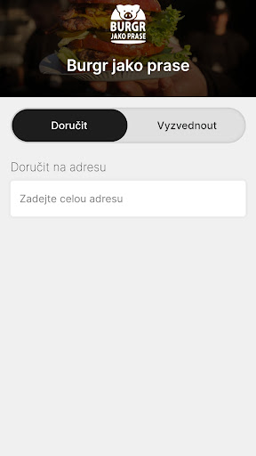 Android application Burgr jako prase screenshort