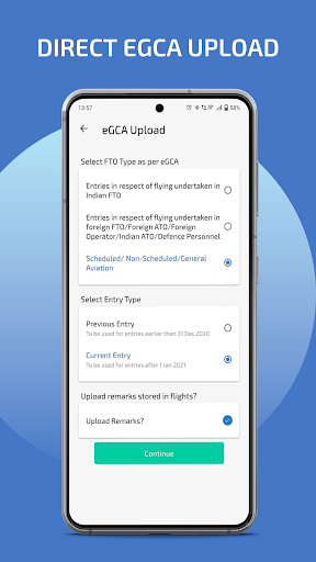 Android application Wingman Pilot Logbook App screenshort