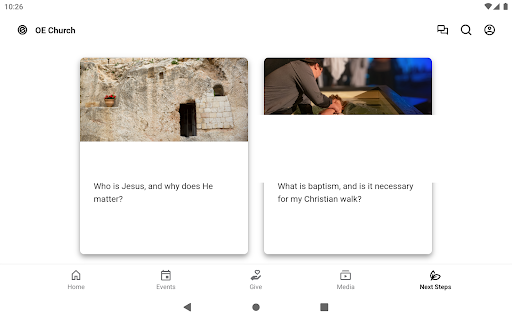 Screenshot of OE Church