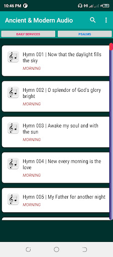 Android application Ancient & Modern Audio Hymnal screenshort