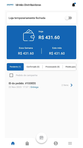 Android application iDrinks para distribuidora screenshort