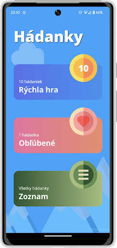 Android application Slovenské hádanky screenshort